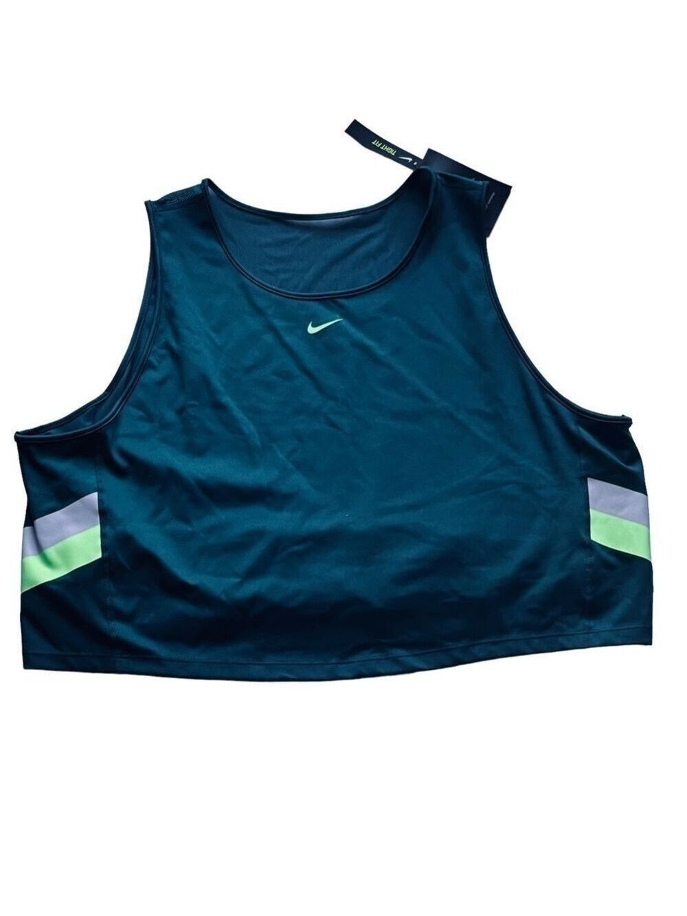 Nike Teal Cropped Training Tank Mesh Size 3X - Picture 10 of 15